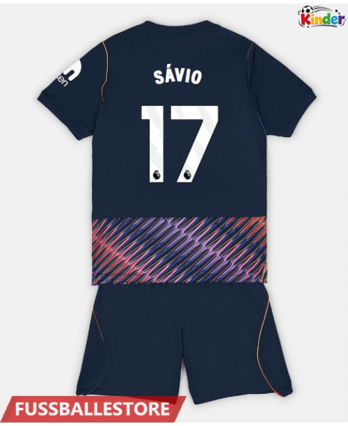 Günstige Tottenham Hotspur Savio #17 Auswärts Trikotsatzt Kinder 2026-27 Kurzarm (+ Kurze Hosen)